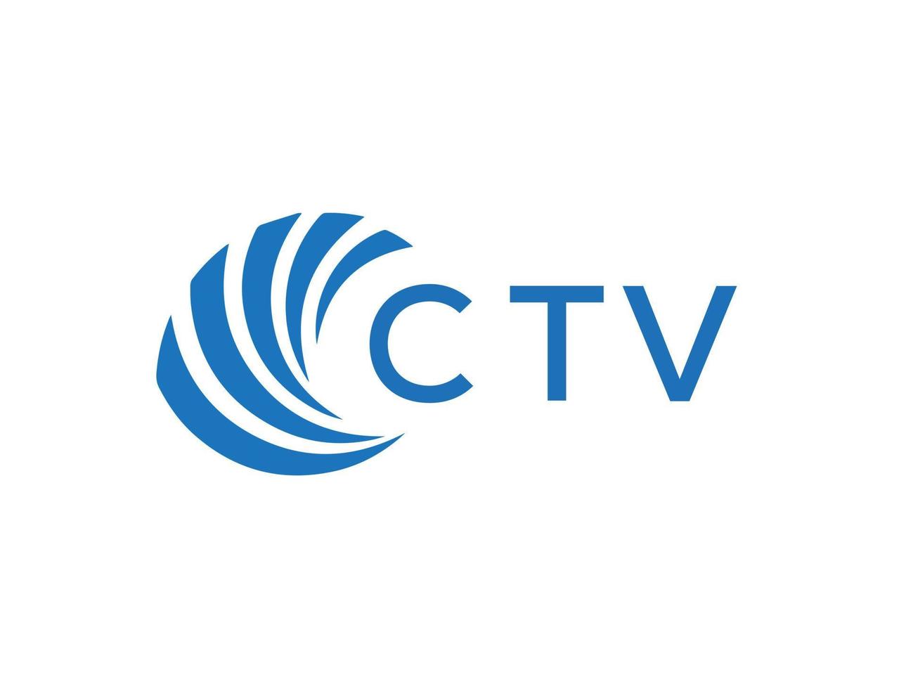 ctv lettre logo conception sur blanc Contexte. ctv Créatif cercle lettre logo concept. ctv lettre conception. vecteur