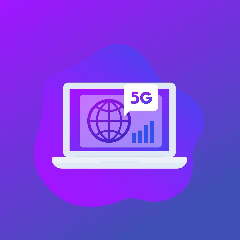 Icône de connexion réseau 5g, vector.eps vecteur