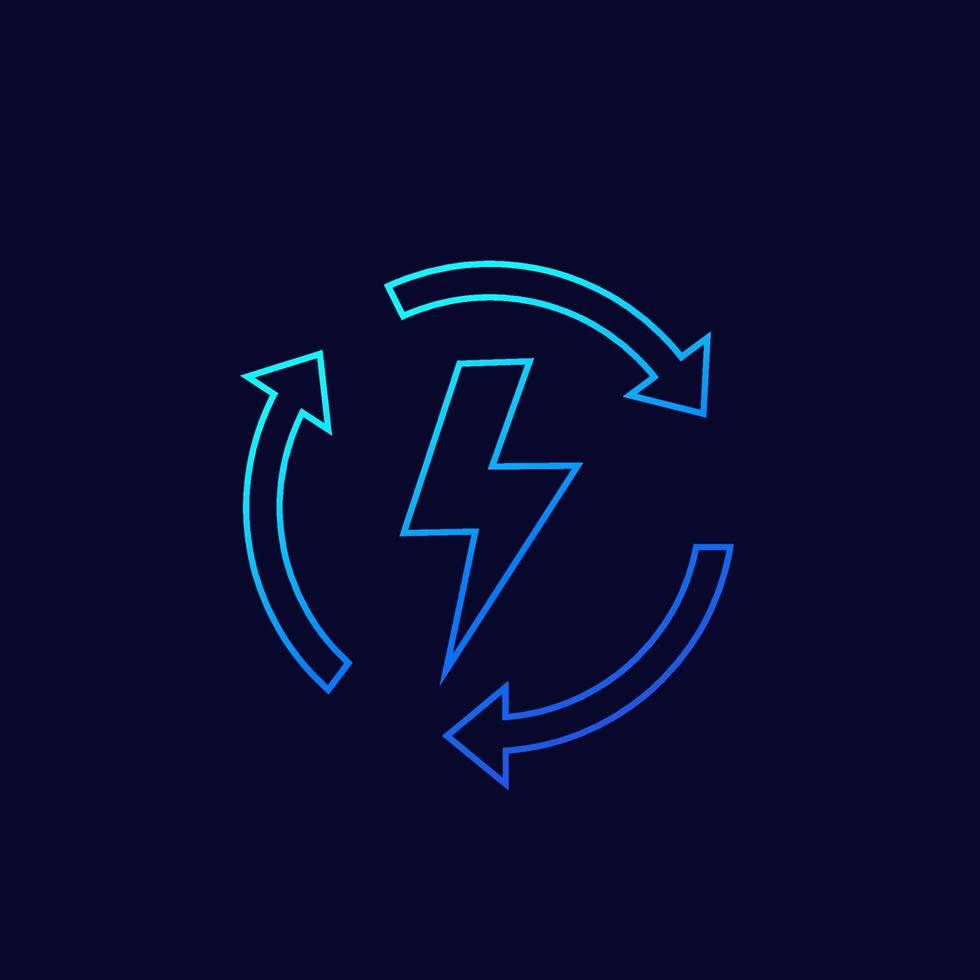 icône de vecteur de recharge, ligne design.eps