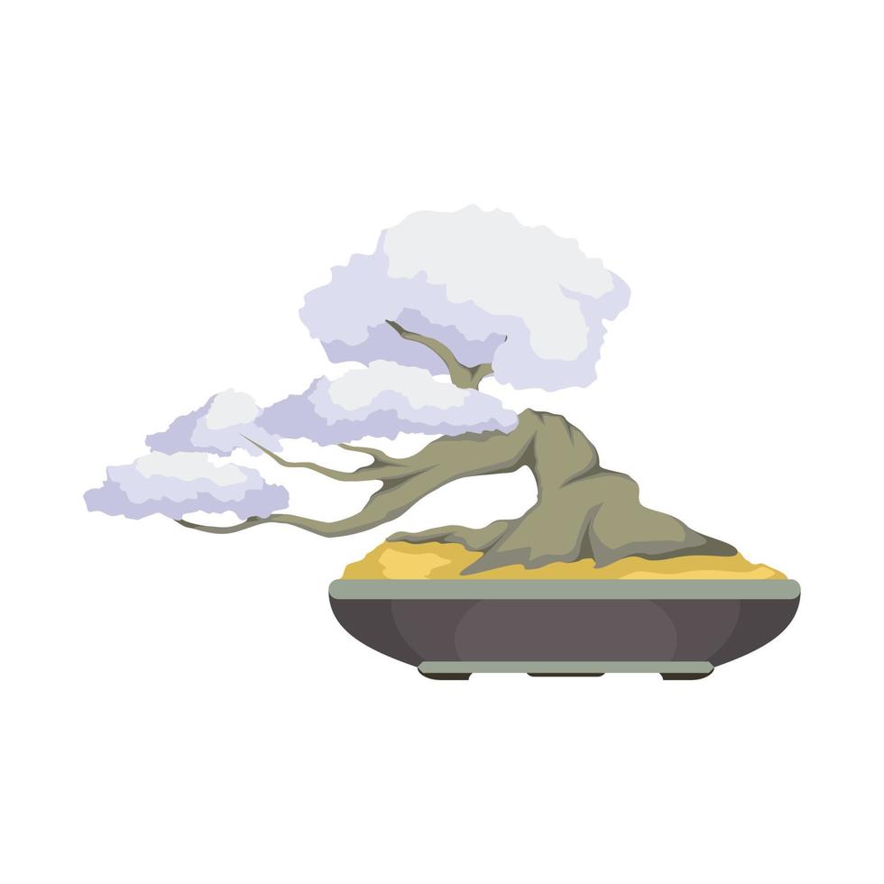 logo de bonsaï. conception d'illustration vectorielle de bonsaï vecteur