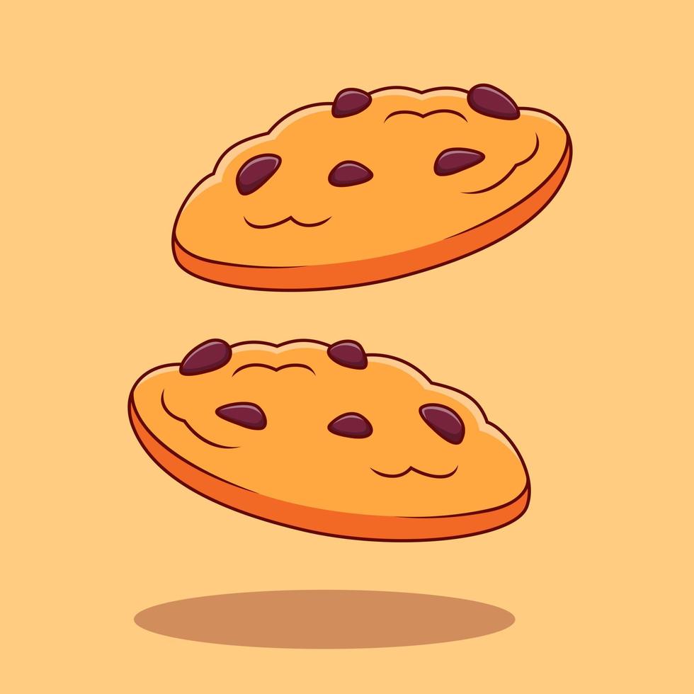 dessin animé mignonne biscuit vecteur illustration