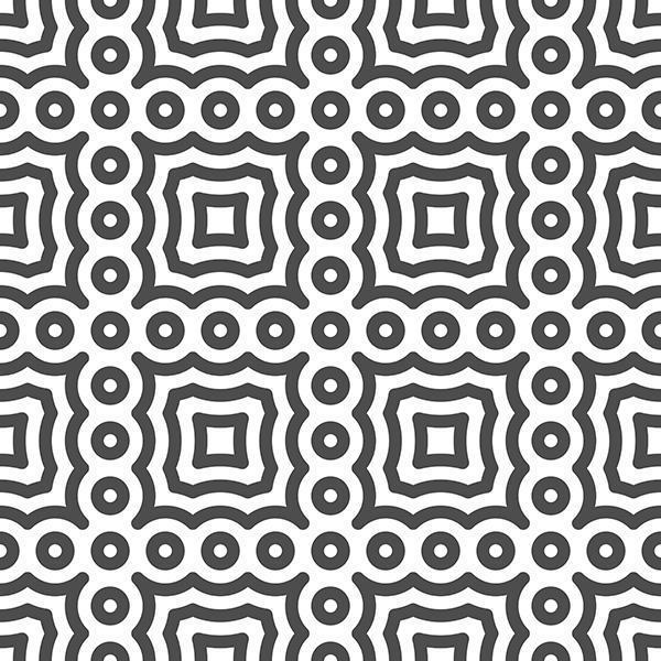 motif abstrait de formes de cercle sinueux sans soudure. motif géométrique abstrait à des fins de conception diverses. vecteur