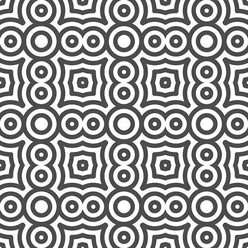 motif abstrait de formes de cercle sinueux sans soudure. motif géométrique abstrait à des fins de conception diverses. vecteur