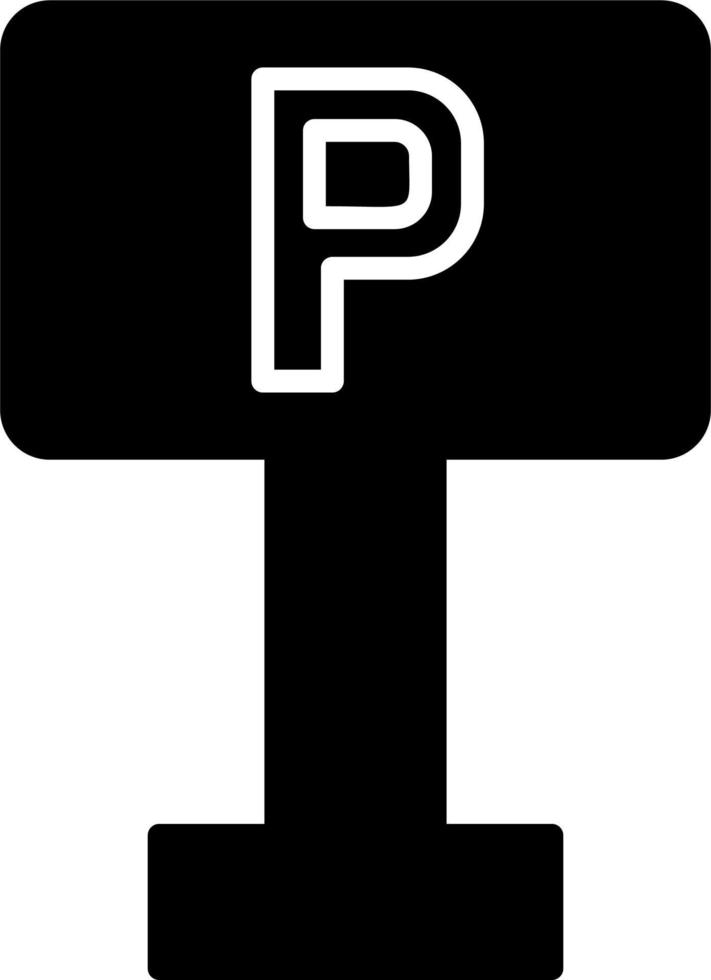 icône de vecteur de signe de stationnement