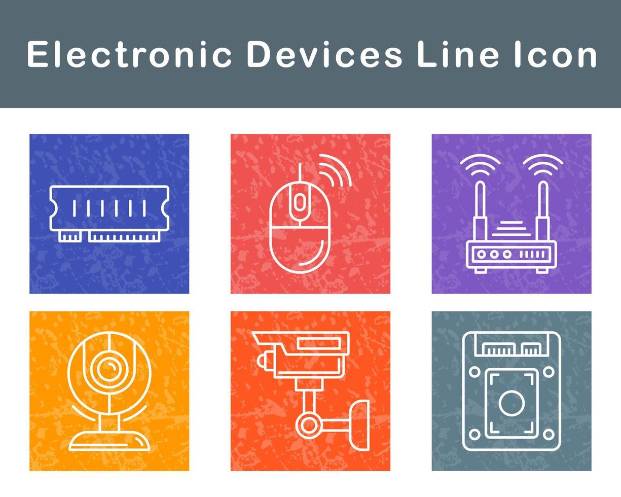 électronique dispositifs vecteur icône ensemble