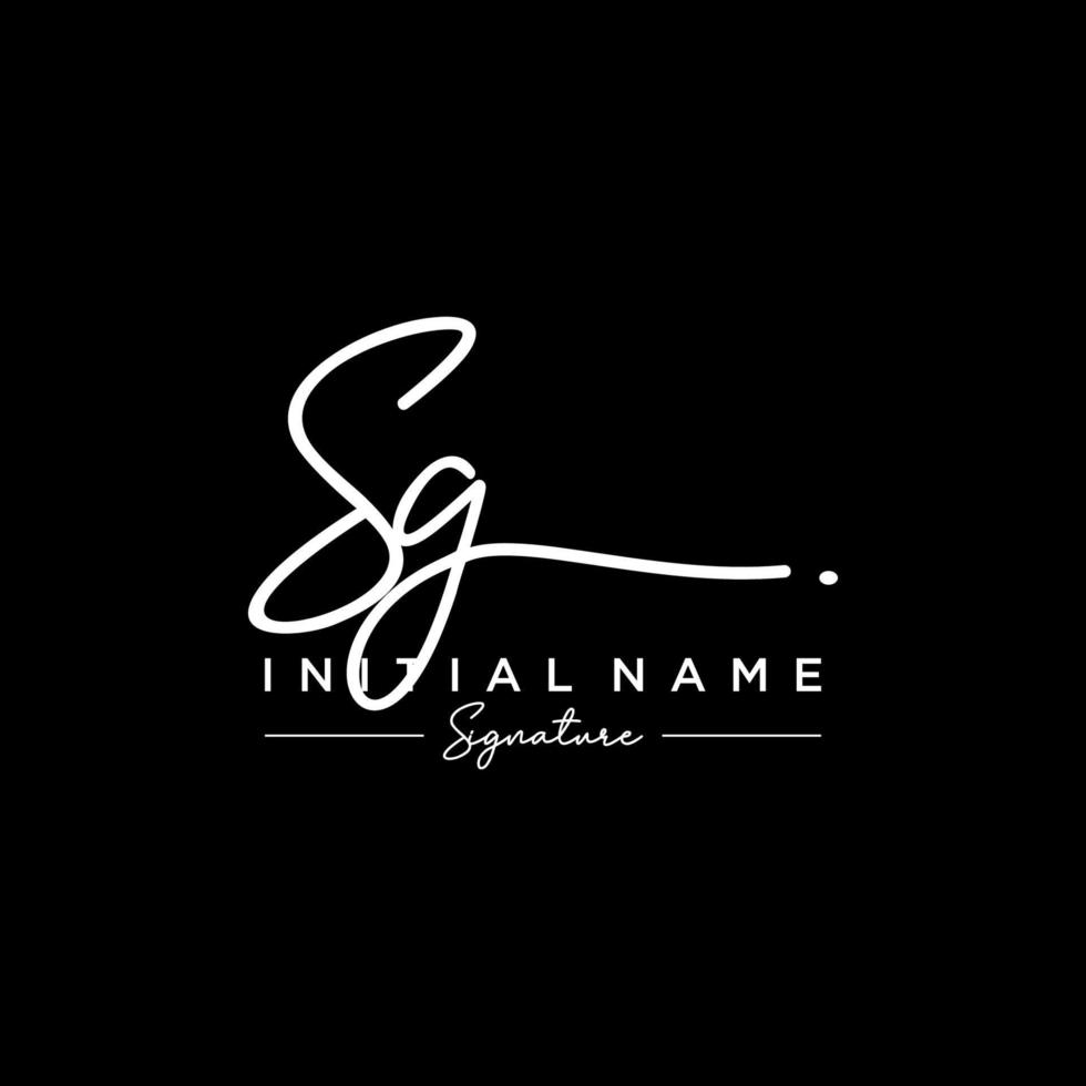 lettre sg signature logo template vecteur