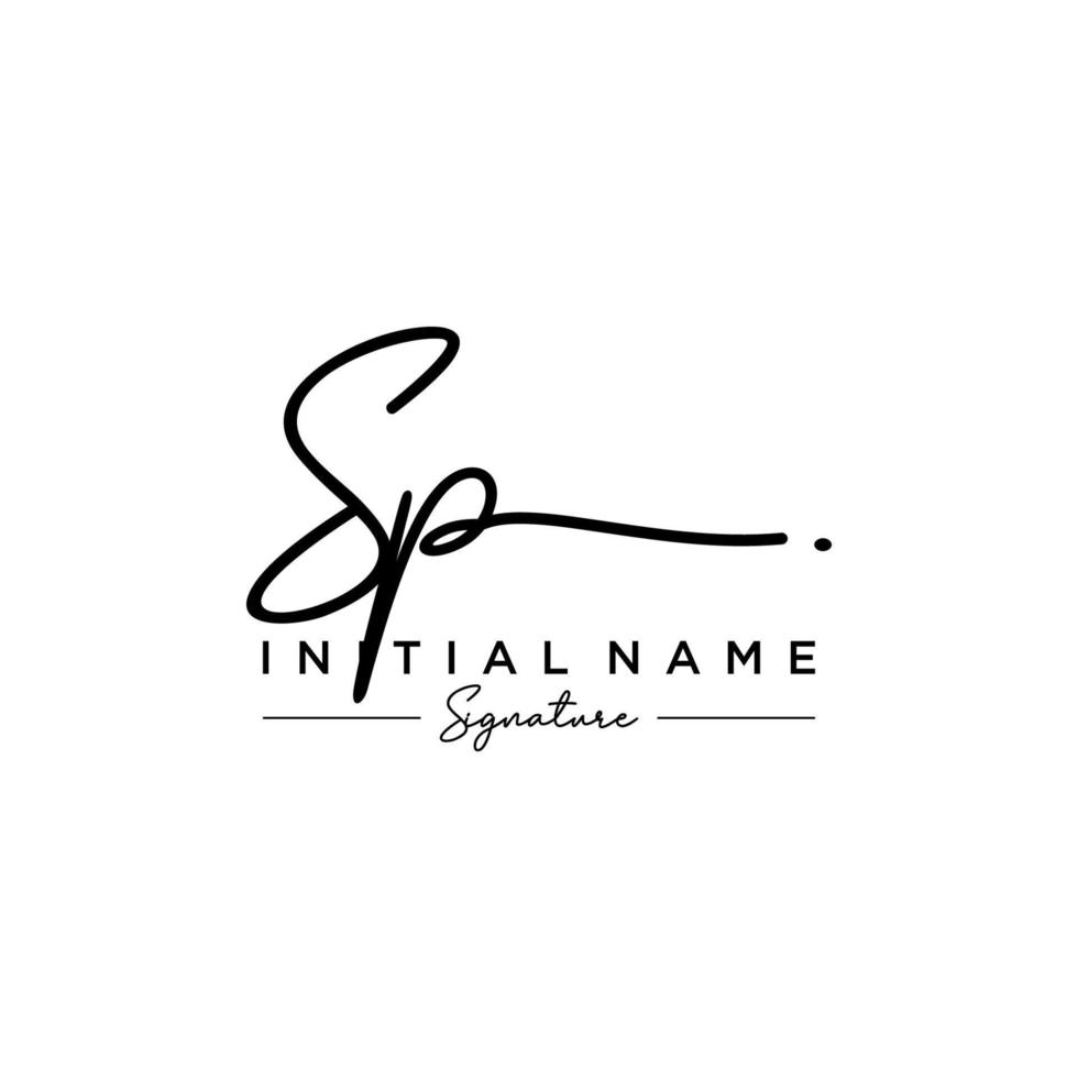 lettre sp signature logo template vecteur