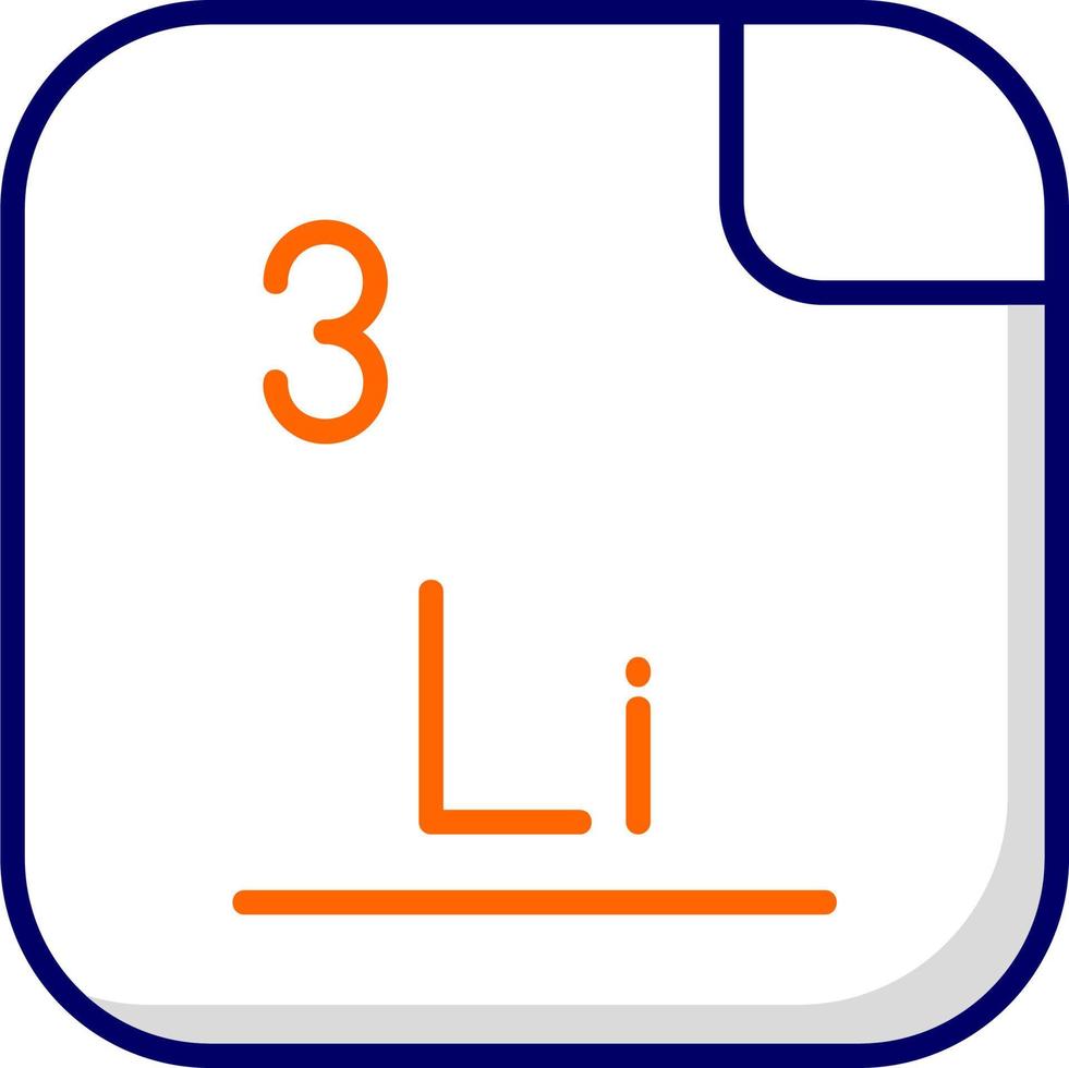 lithium vecteur icône