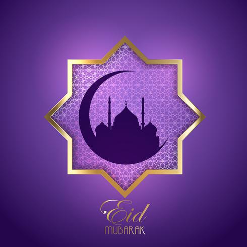 Fond d'Eid Mubarak vecteur