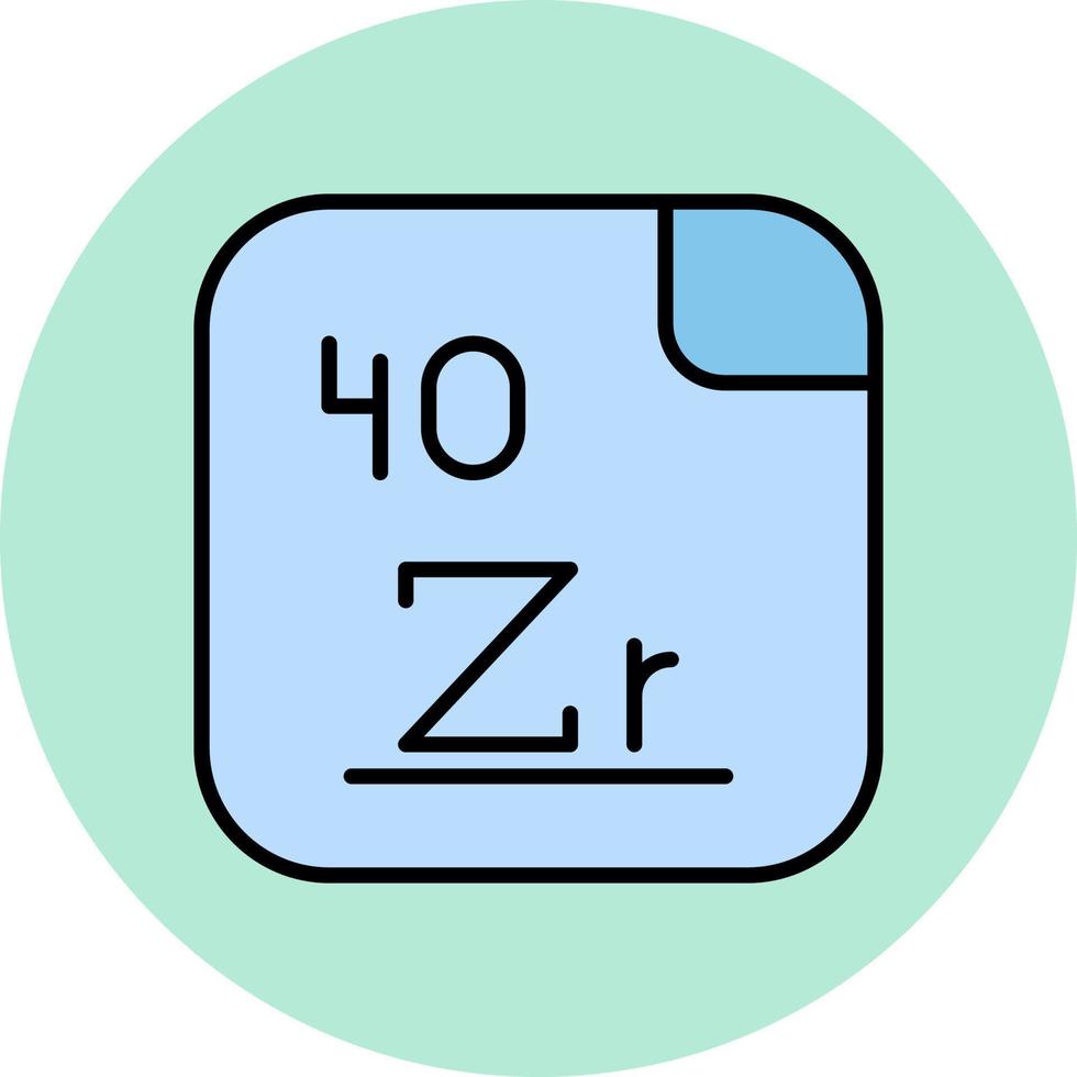 zirconium vecteur icône