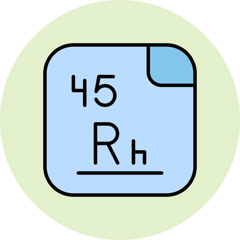 rhodium vecteur icône