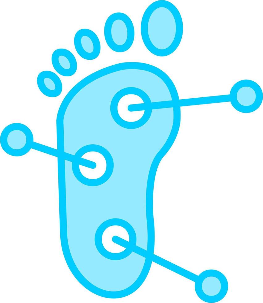 icône de vecteur d'acupuncture du pied