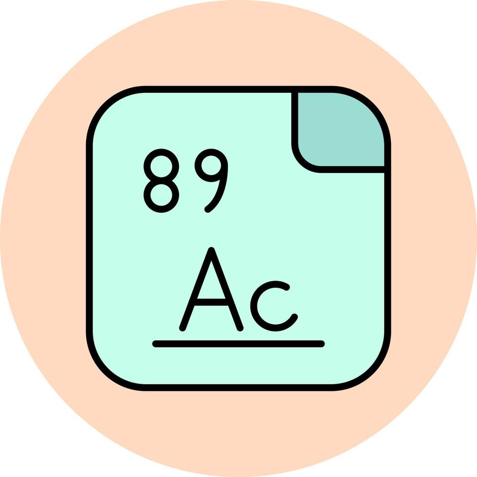actinium vecteur icône