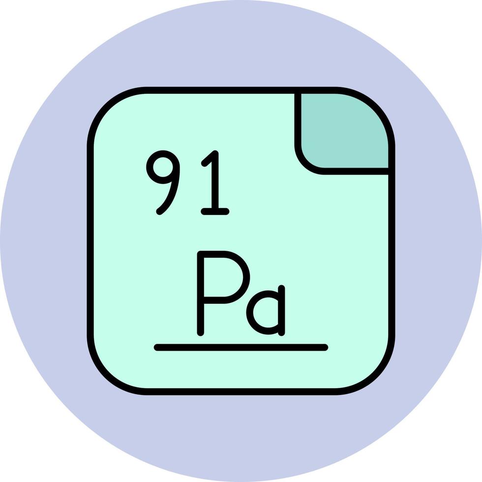 protactinium vecteur icône