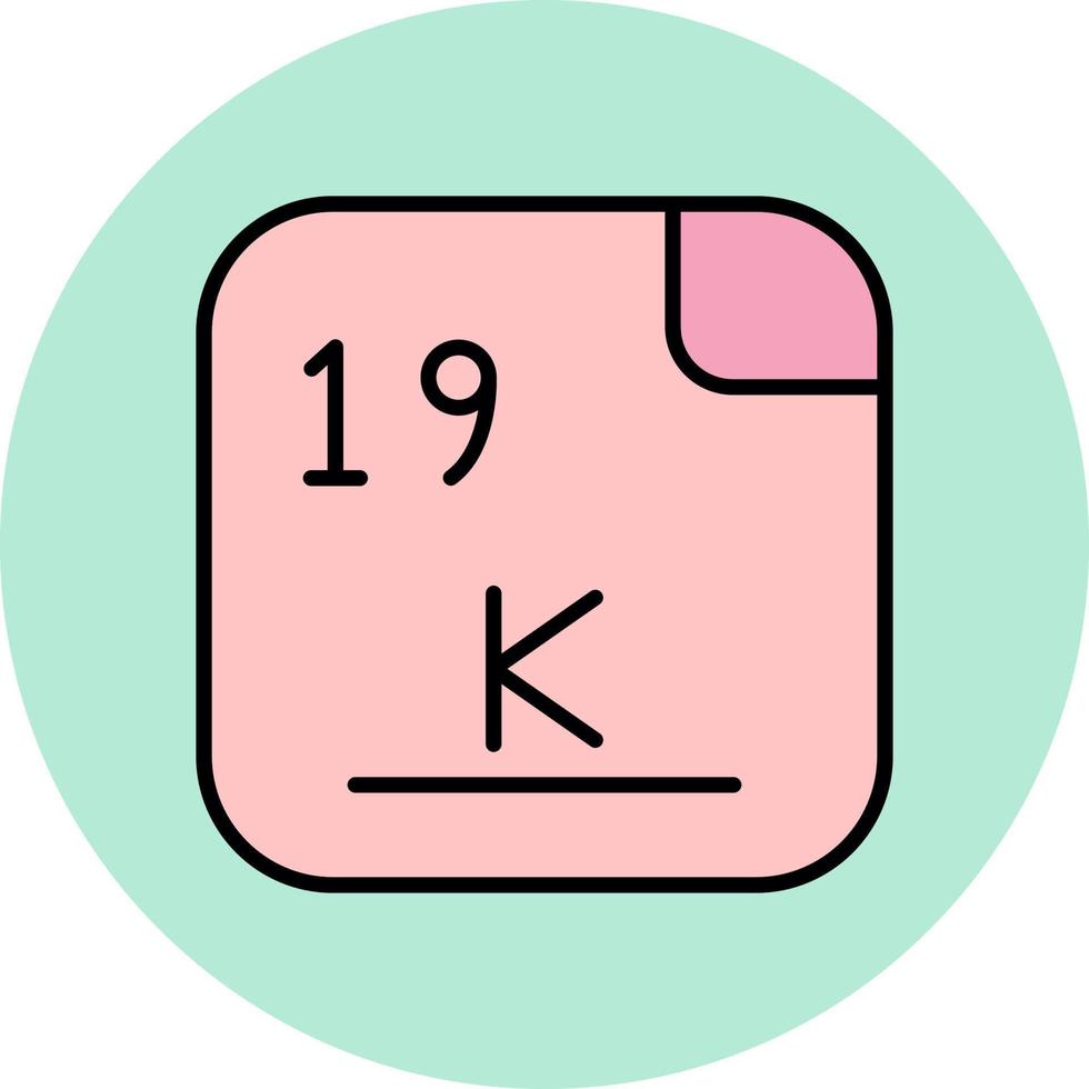 potassium vecteur icône