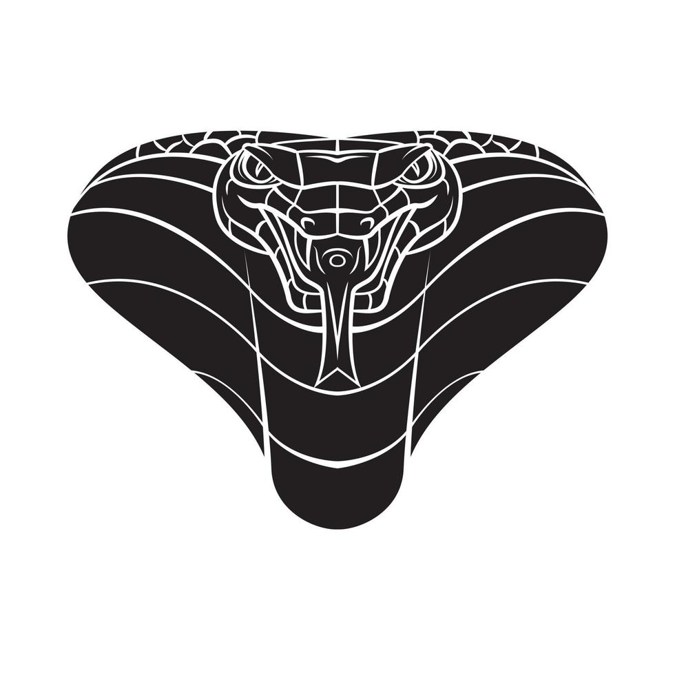 cobra tête noir vecteur illustration