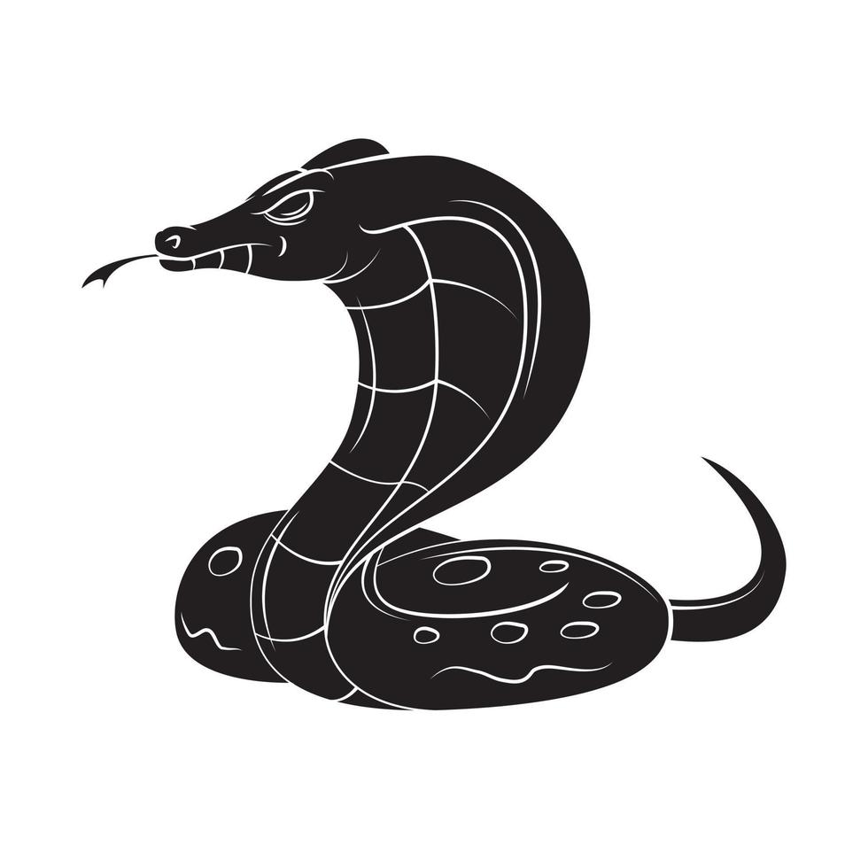 cobra serpent noir vecteur illustration
