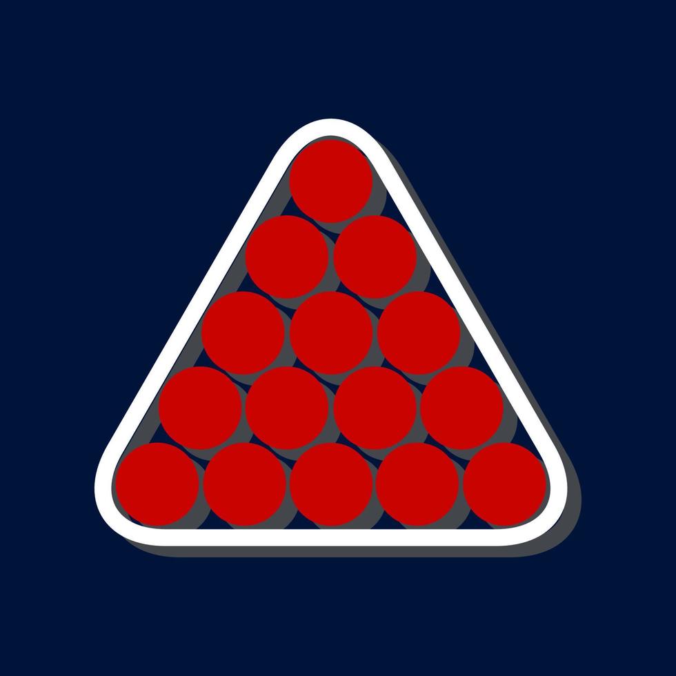 triangulaire arrangement vecteur conception de billard des balles