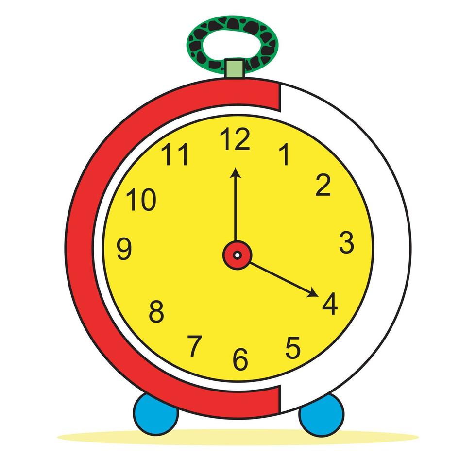 alarme l'horloge plat vecteur illustration gratuit vecteur