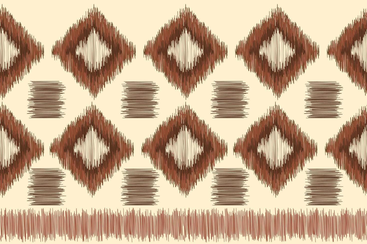 ethnique ikat en tissu modèle géométrique style.africain ikat broderie ethnique Oriental modèle blanc marron crème Contexte. abstrait, vecteur, illustration. pour texture, vêtements, emballage, décoration, tapis. vecteur