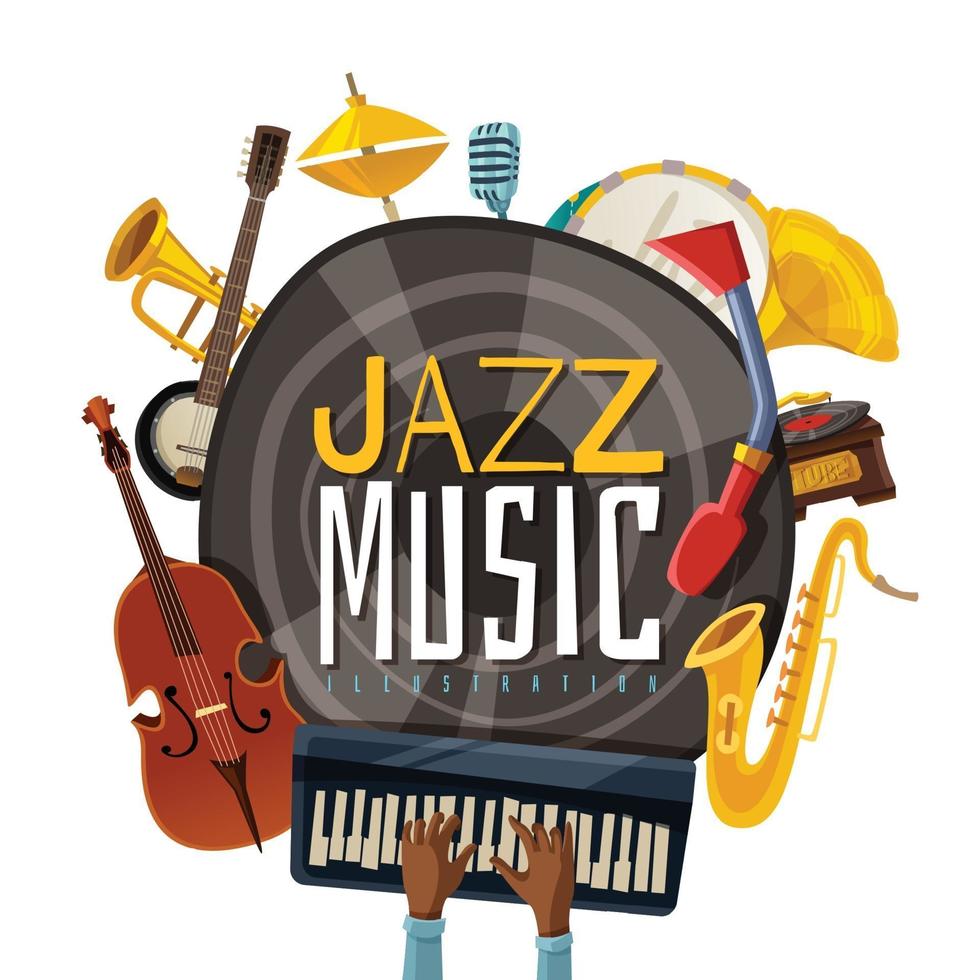 illustration de musique jazz vecteur