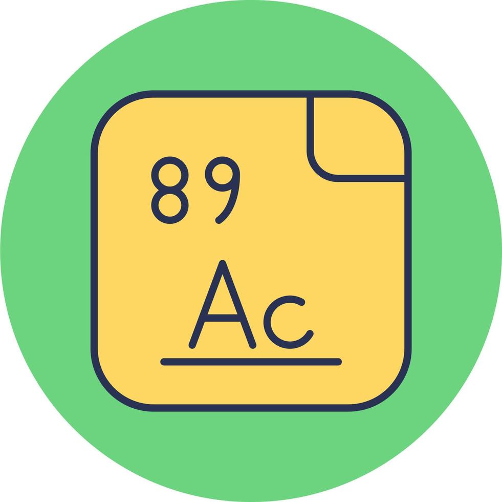 actinium vecteur icône