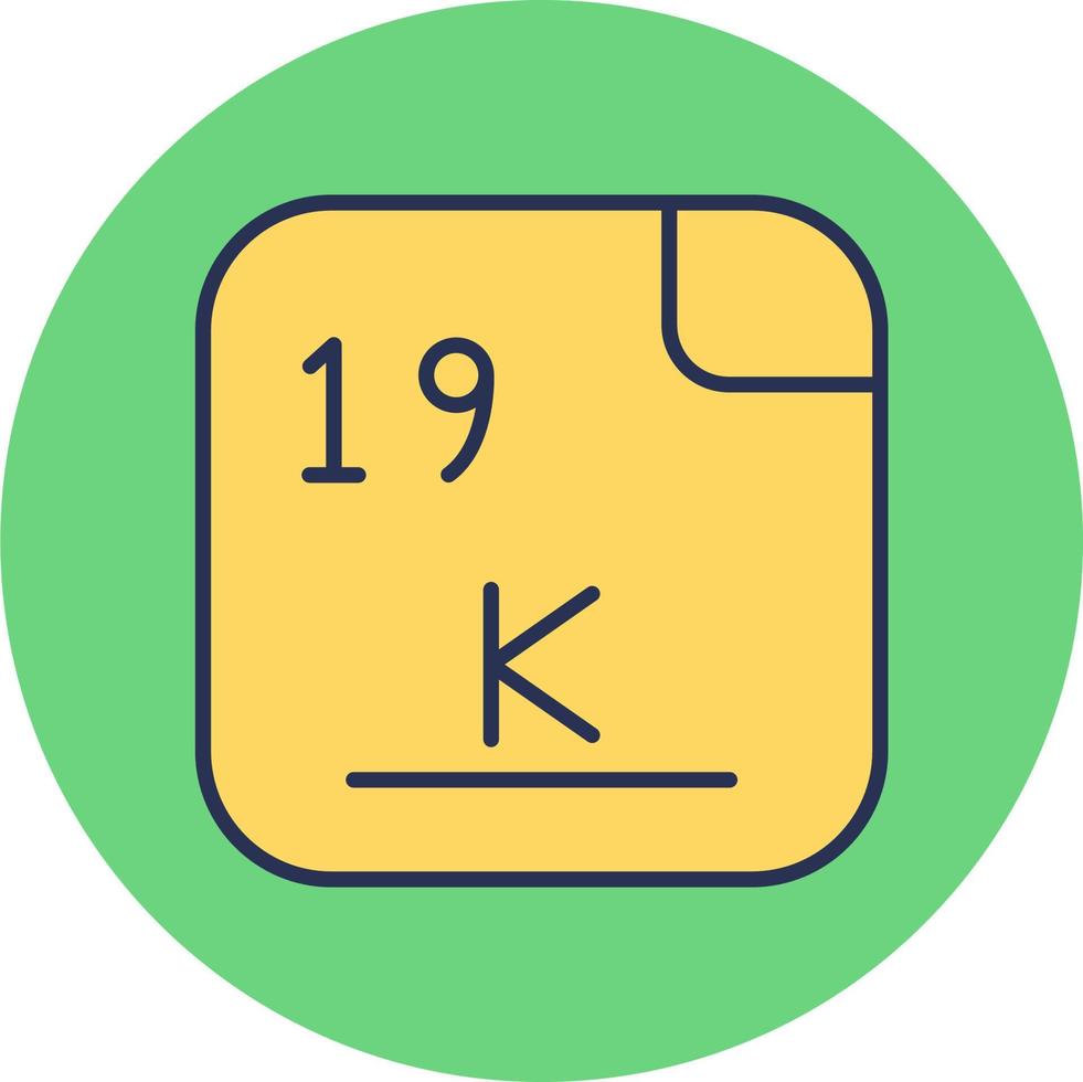 potassium vecteur icône