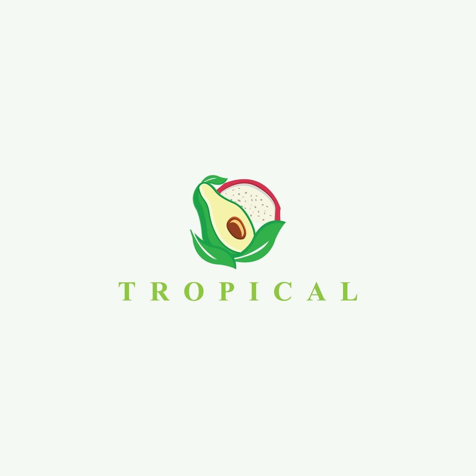 tropical Frais Naturel des fruits vecteur