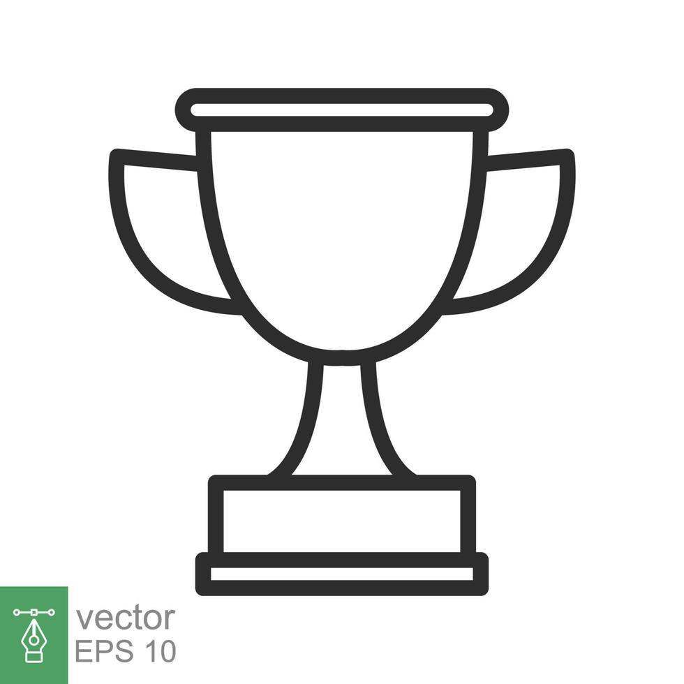 trophée ligne icône. Facile contour style pour app et la toile conception élément. gagnant, décerner, tasse, champion, concours, prix, a gagné concept. vecteur illustration isolé sur blanc Contexte. eps dix.