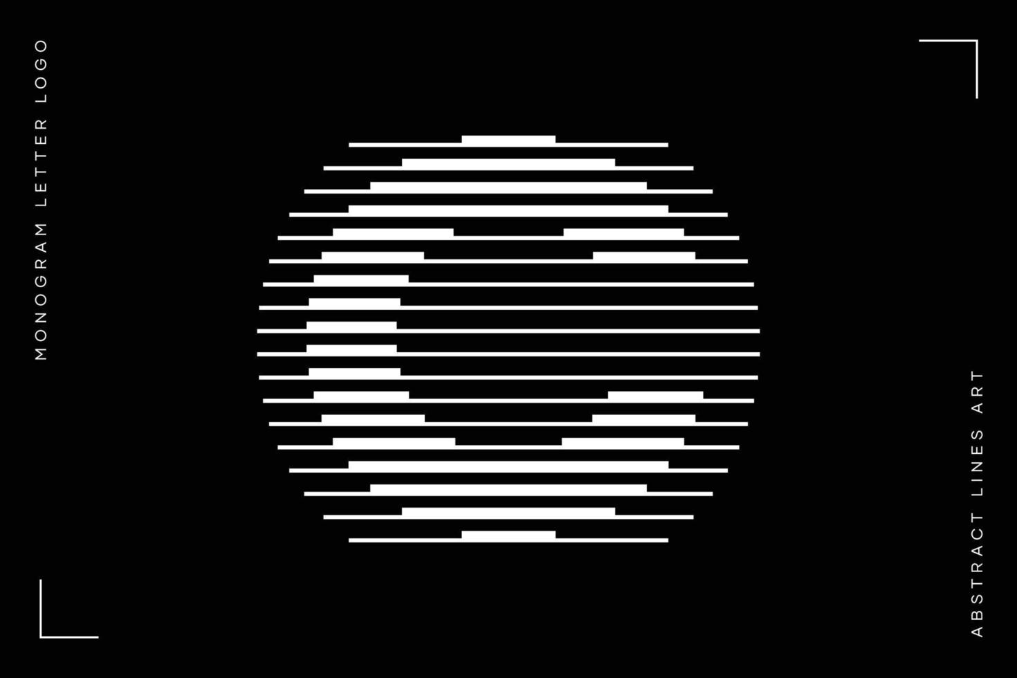 monogramme logo lettre c lignes abstrait moderne art vecteur