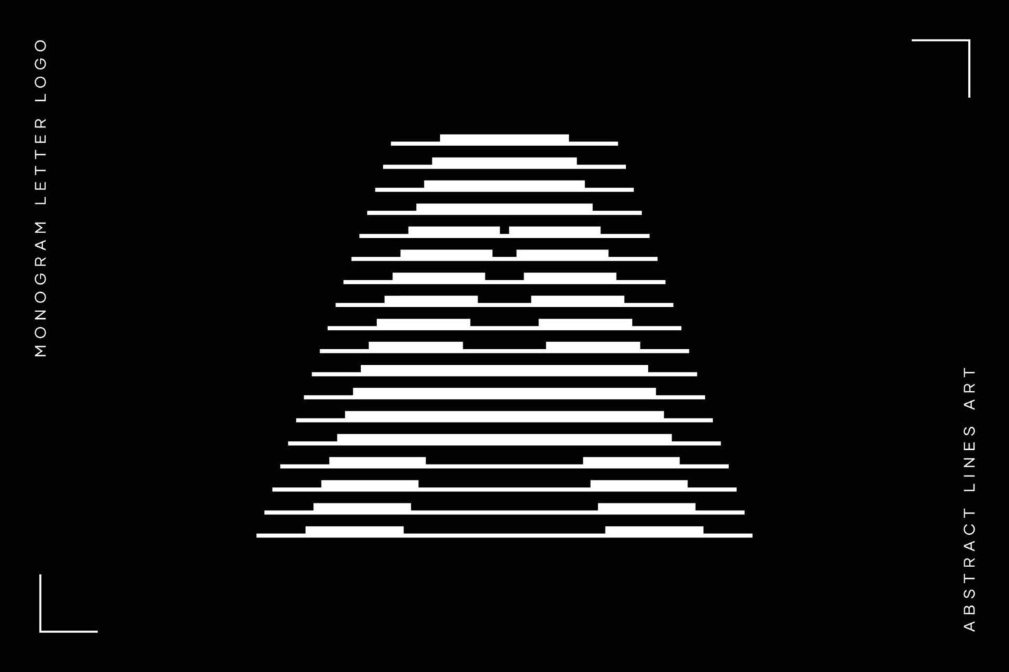 monogramme logo lettre une lignes abstrait moderne art vecteur