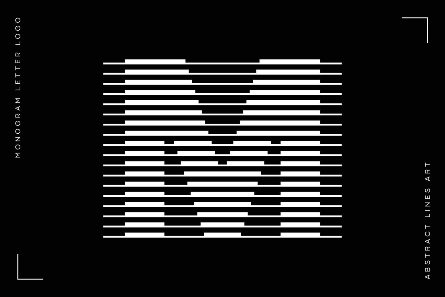 monogramme logo lettre m lignes abstrait moderne art vecteur