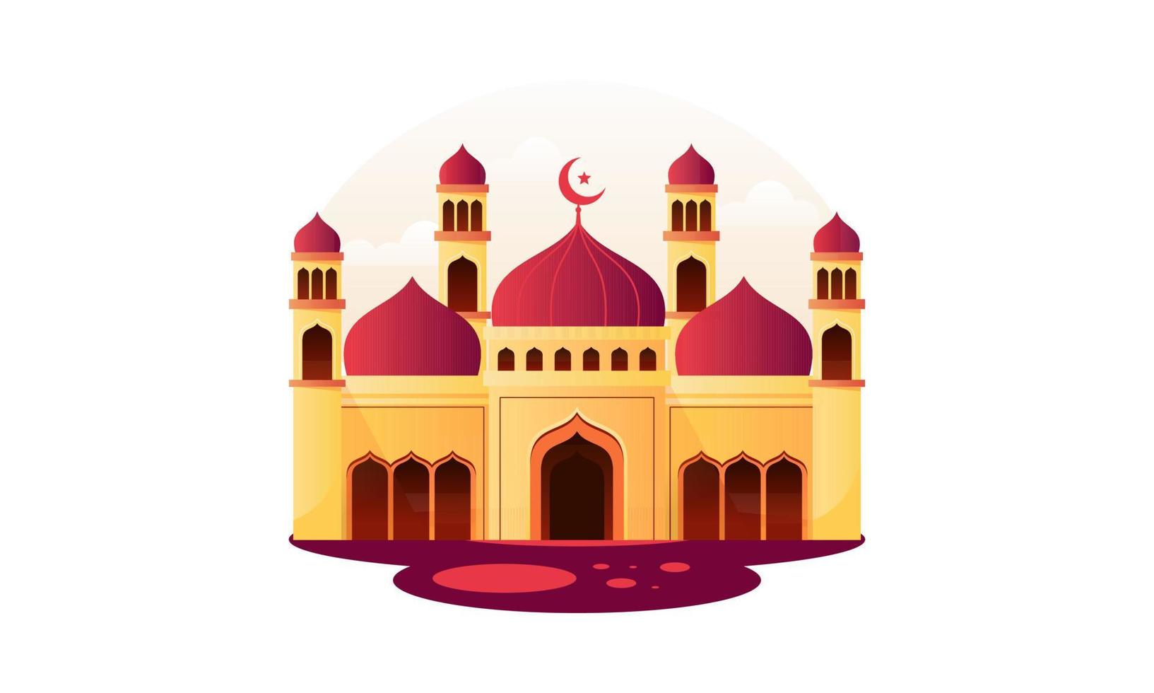 magnifique Ramadan kareem mosquée vecteur illustration