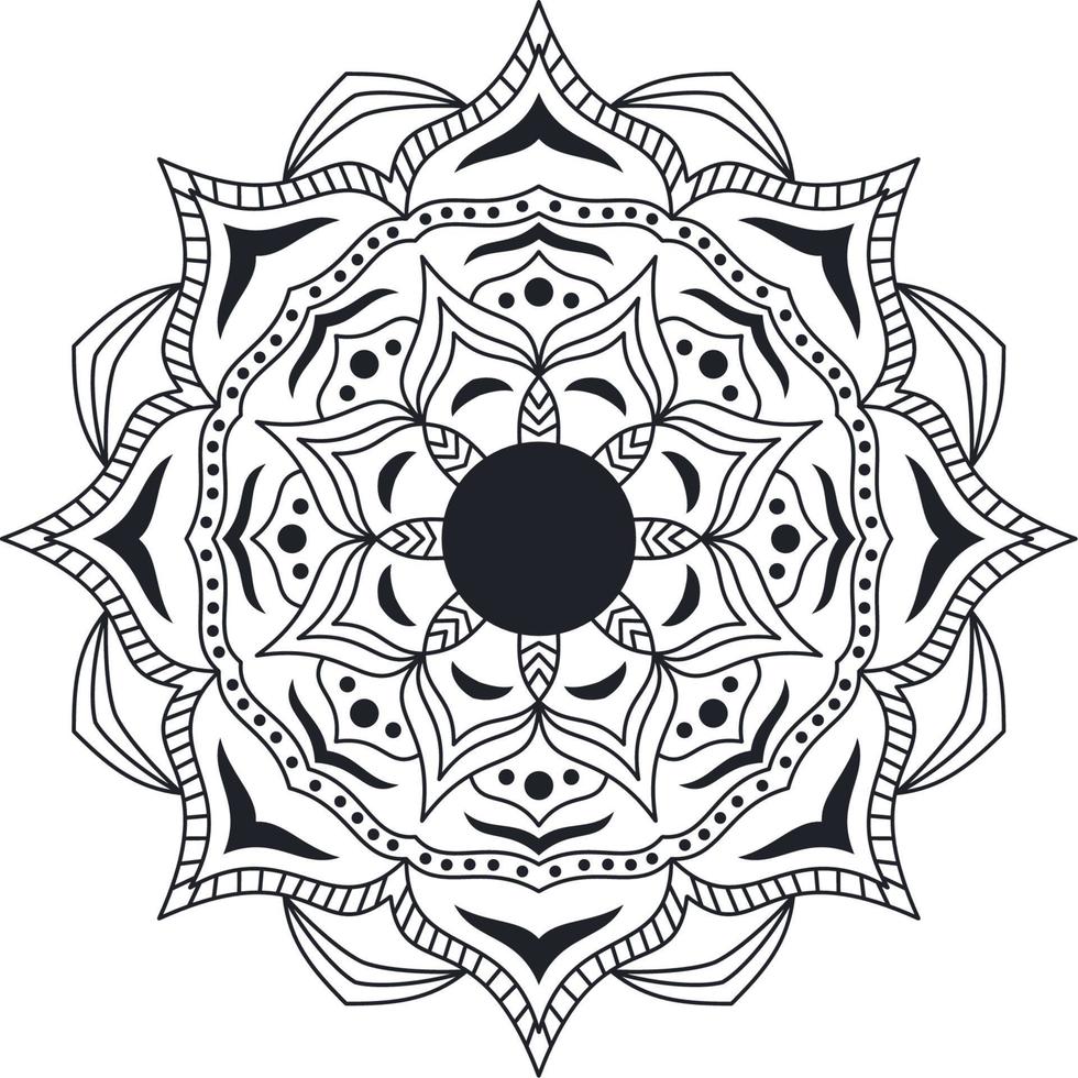 mandala art géométrique modèle pour coloration vecteur