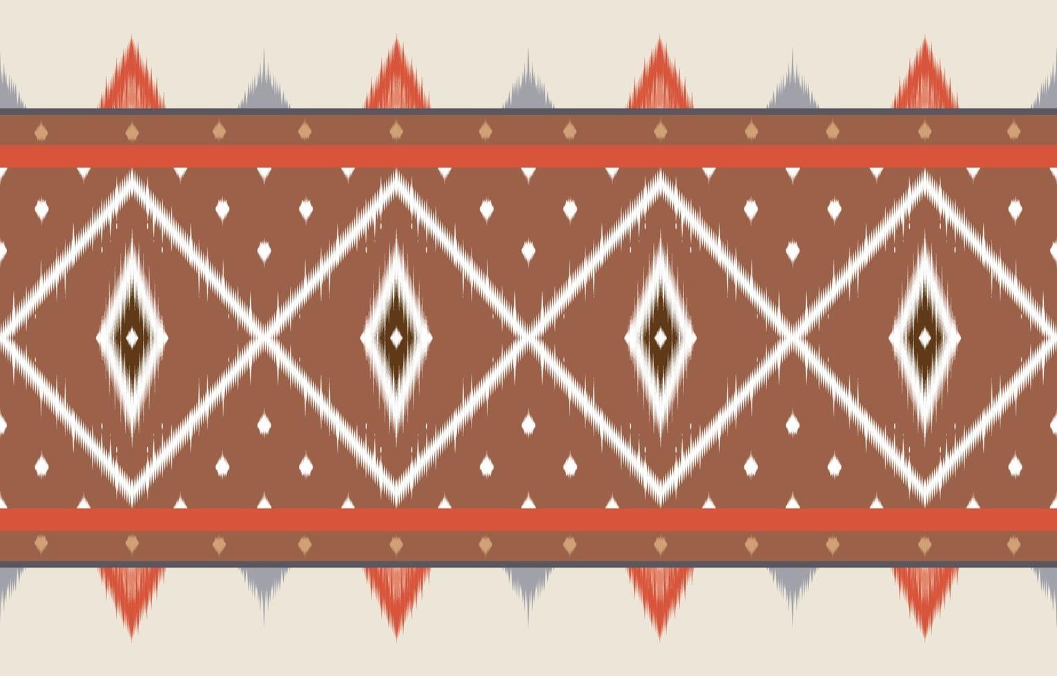 Abstrait horizontal ethnique oriental motif ikat traditionnel vecteur