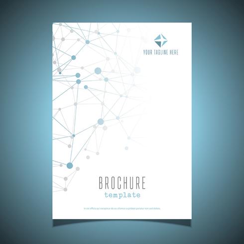 Conception de brochure d'entreprise avec des points de connexion vecteur