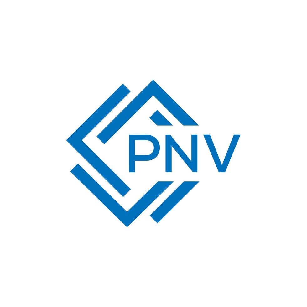 PNV lettre logo conception sur blanc Contexte. PNV Créatif cercle lettre logo concept. PNV lettre conception. vecteur