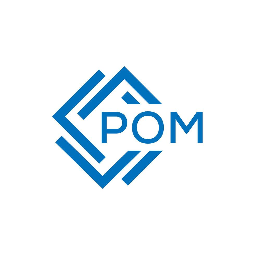 pom lettre logo conception sur blanc Contexte. pom Créatif cercle lettre logo concept. pom lettre conception. vecteur