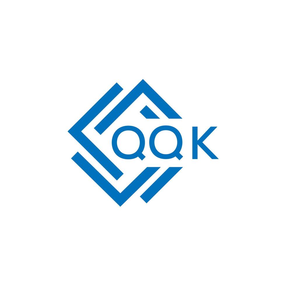 qqk lettre logo conception sur blanc Contexte. qqk Créatif cercle lettre logo concept. qqk lettre conception. vecteur