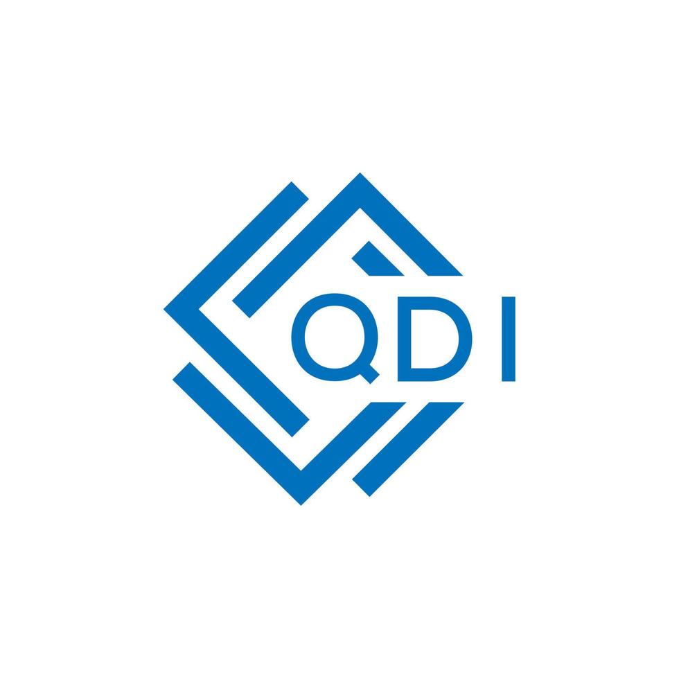 qdi lettre logo conception sur blanc Contexte. qdi Créatif cercle lettre logo concept. qdi lettre conception. vecteur