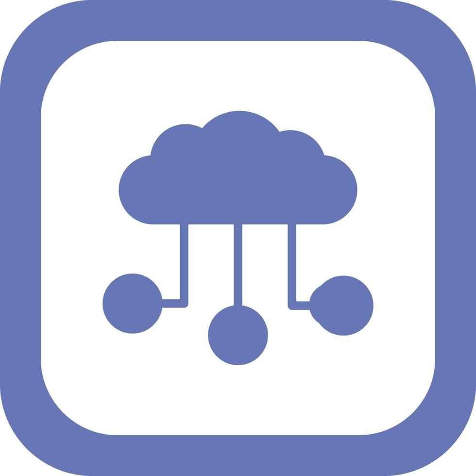 icône de vecteur de réseau cloud