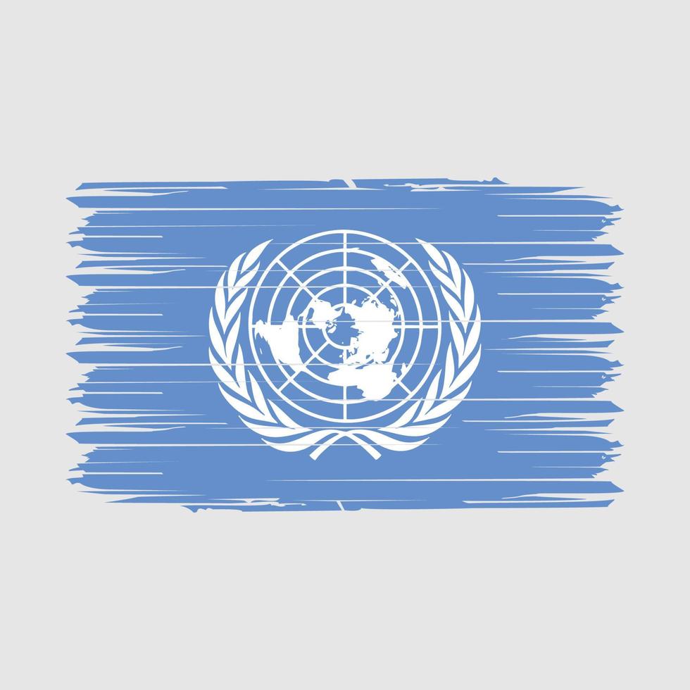 drapeau des nations unies illustration vectorielle brosse vecteur