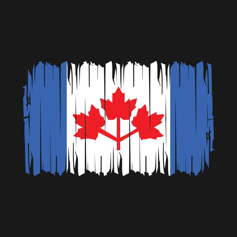 vecteur de brosse drapeau canada