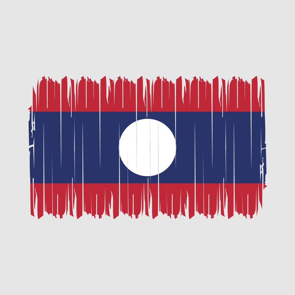 drapeau laos brosse illustration vectorielle vecteur