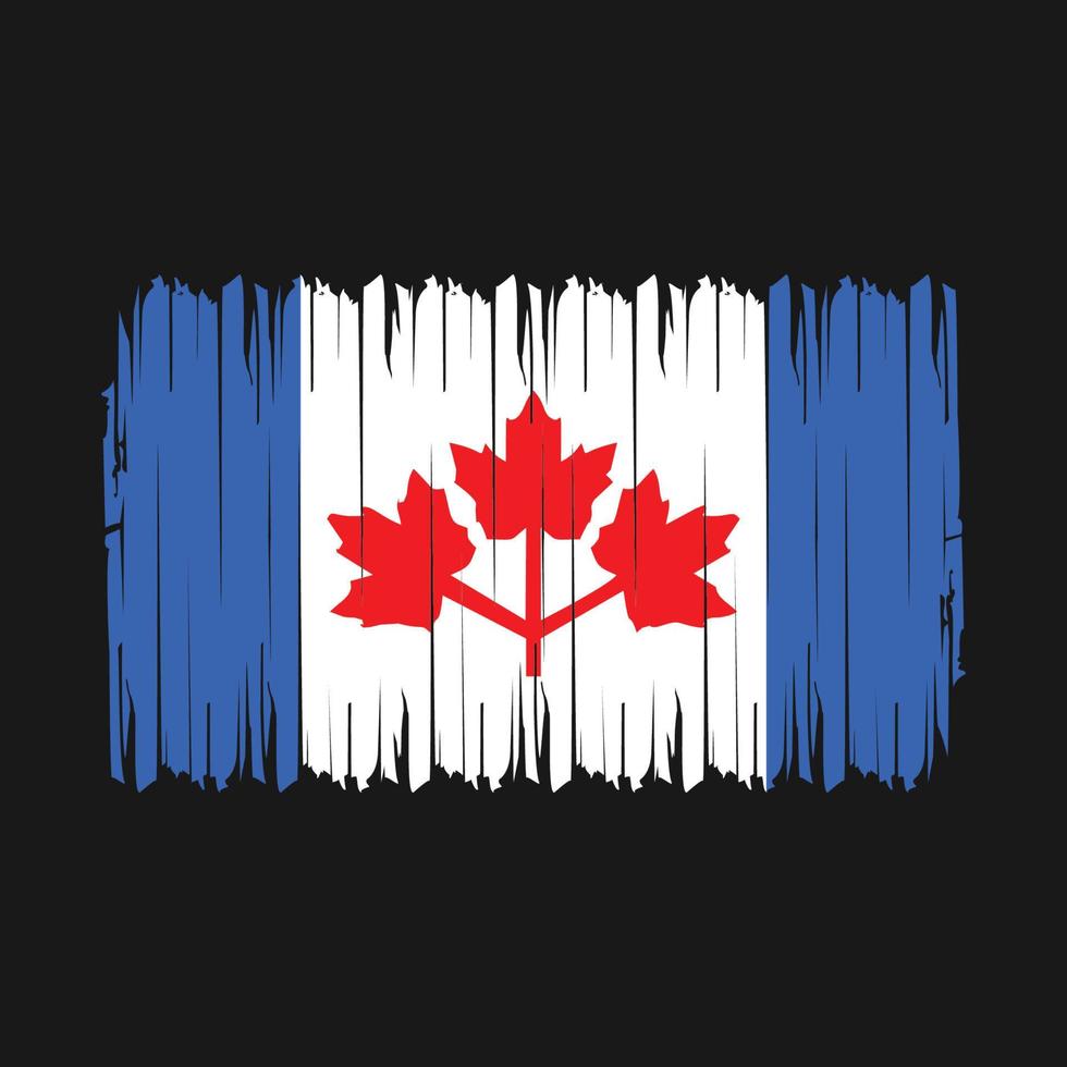 drapeau canada brosse illustration vectorielle vecteur