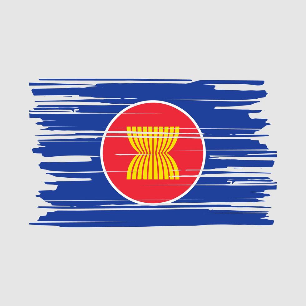 pinceau drapeau asean vecteur