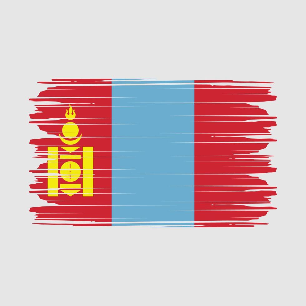 vecteur de drapeau de mongolie