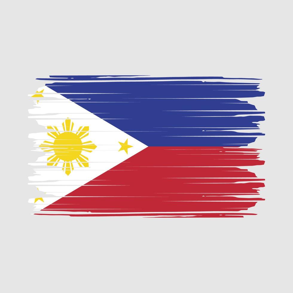 vecteur de drapeau philippin