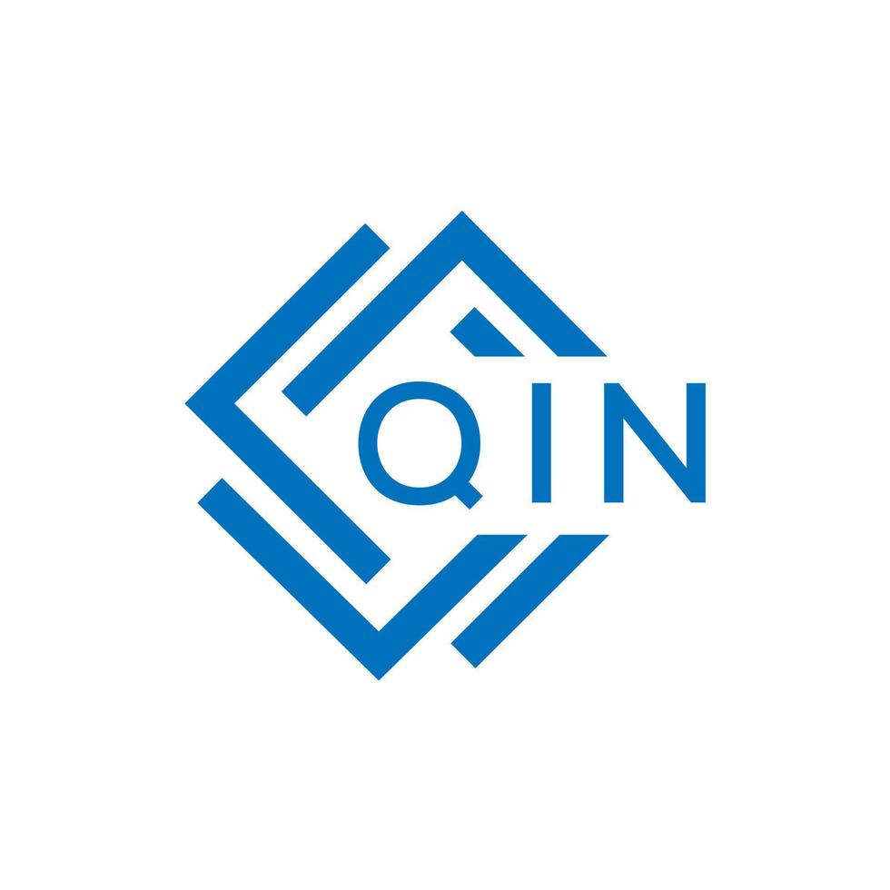qin lettre logo conception sur blanc Contexte. qin Créatif cercle lettre logo concept. qin lettre conception. vecteur