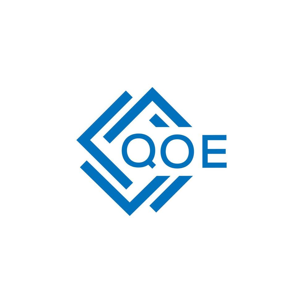 qoe lettre logo conception sur blanc Contexte. qoe Créatif cercle lettre logo concept. qoe lettre conception. vecteur